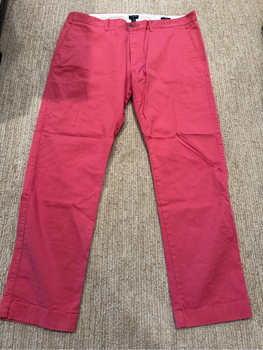 J. Crew Coral-Red Chino Pants
